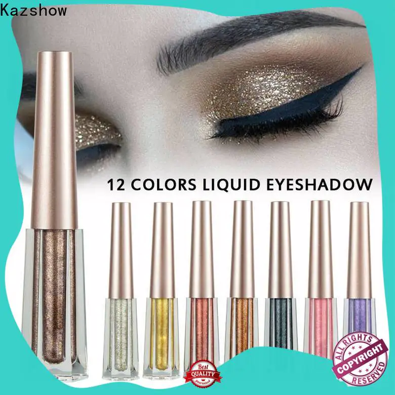 Kazshow crystal liquid shimmer eyeshadow factory price for eyes makeup