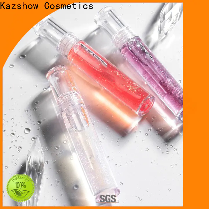 Kazshow pink lip gloss environmental protection for lip makeup