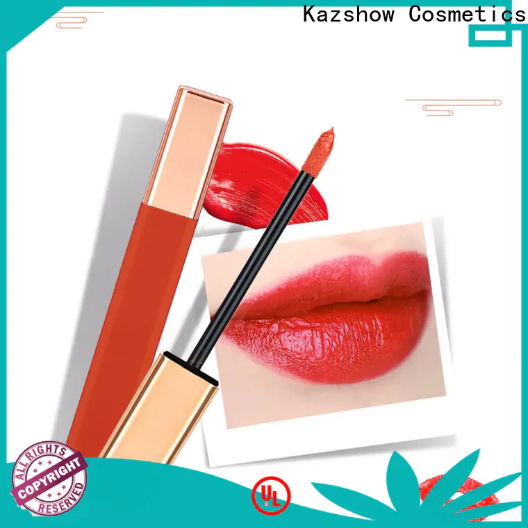 Kazshow long lasting shimmer lip gloss environmental protection for lip makeup