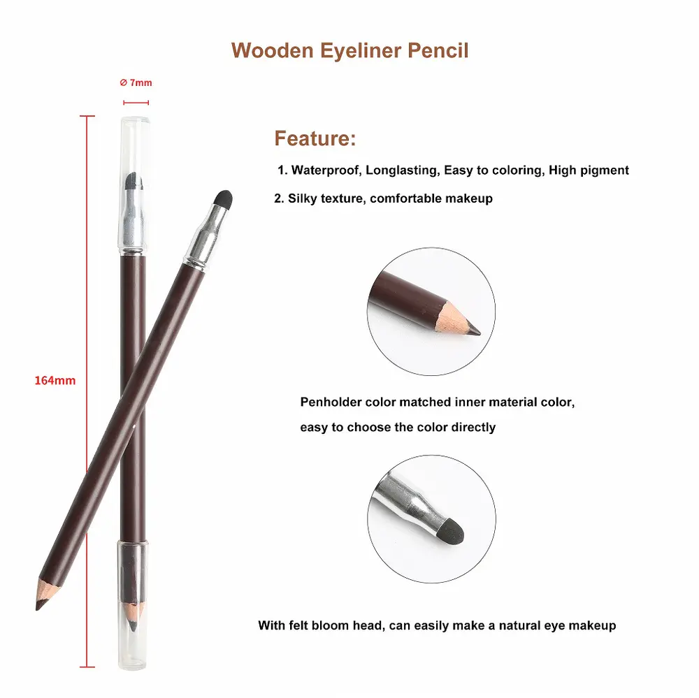 Waterproof Long-lasting Sharpenable Creamy Wooden Eyeliner Pencil YCP22025