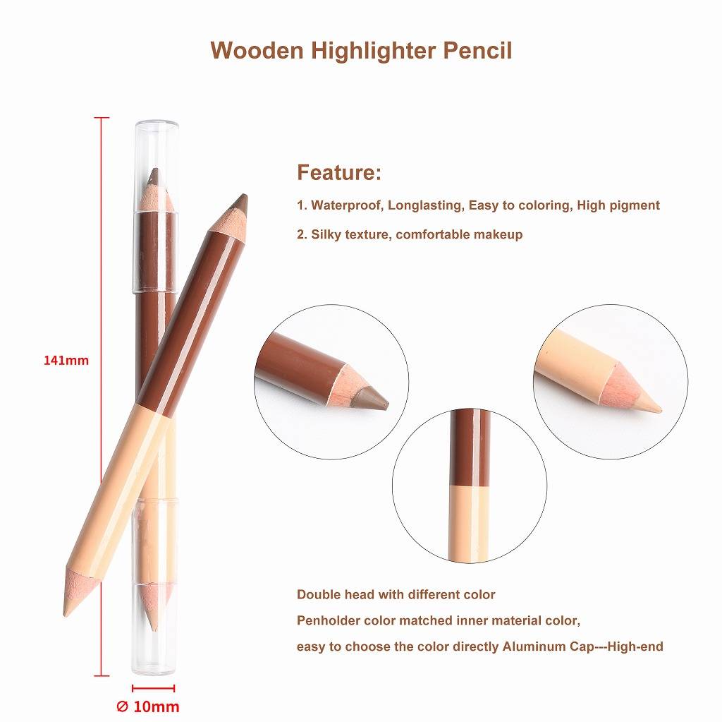 2 in 1 Sharpenable Wooden Highlighter & Brow Pencil YCP22028