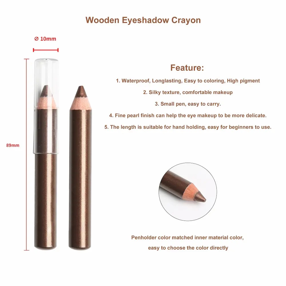 Creamy Waterproof Long-lasting Wooden Eyeshadow Pencil Crayon YCP22035