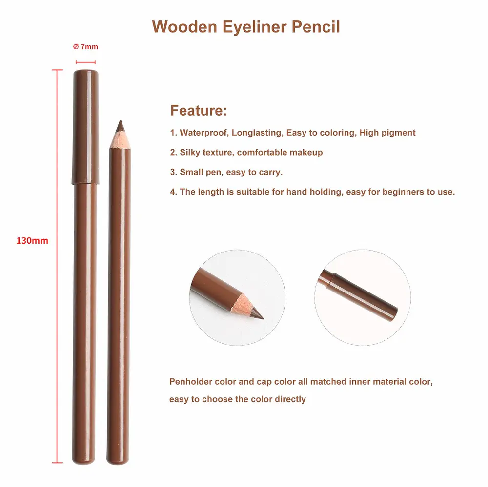 Waterproof Long-lasting Sharpenable Creamy Wooden Eyeliner Pencil YCP22040
