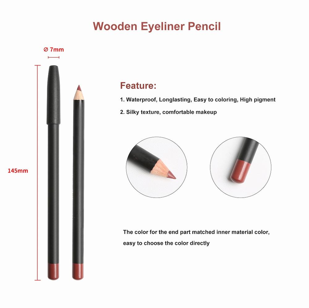 Waterproof Long-lasting Sharpenable Creamy Wooden Eyeliner Pencil YCP22041
