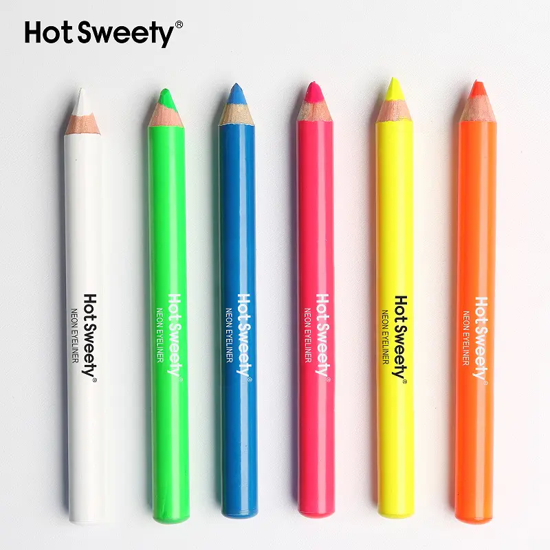 Neon Color, Long Lasting ,Water Proof,Sharpenable Tips Eyeliner&Eyeshadow 2 In 1 Wooden Pencil YCP22015