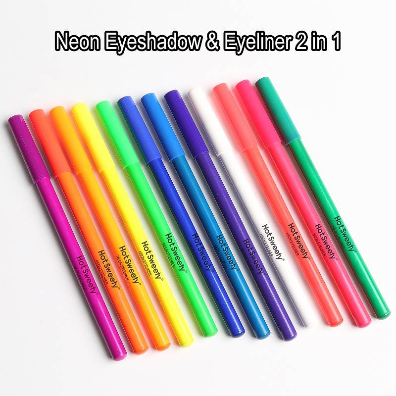 Neon Color ,Long Lasting, Water Proof, Sharpenable Tips, Eyeshadow & Eyeliner 2 In 1, Wooden Pencil, YCP22016