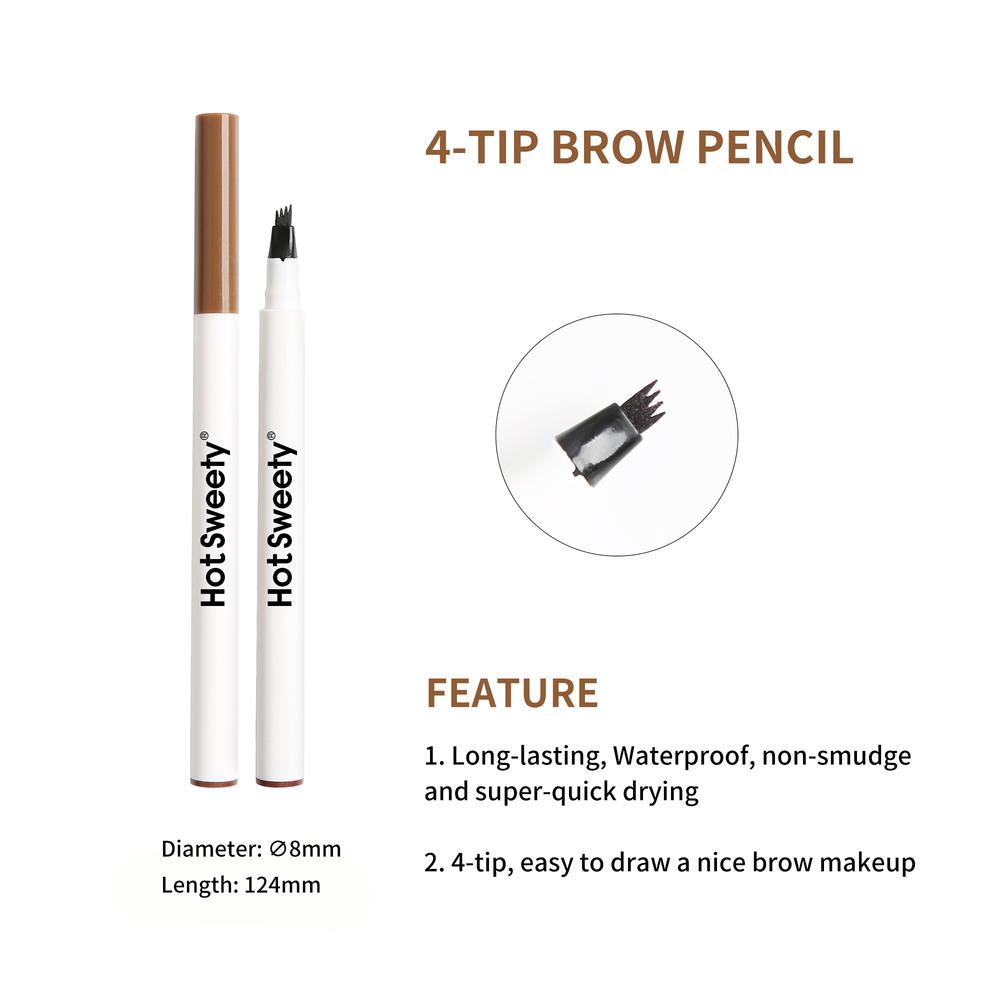 4 Point Eyebrow Pen, Micro Ink Brow Pen Waterproof  YCP22007