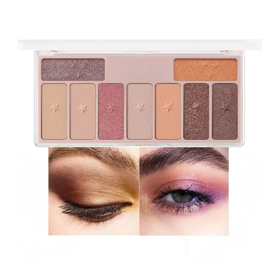 DIY Cosmetic Matte Glitter Eyeshadow Palette Makeup