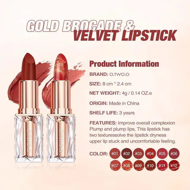 Cosmetic Makeup Waterproof shimmer lipstick