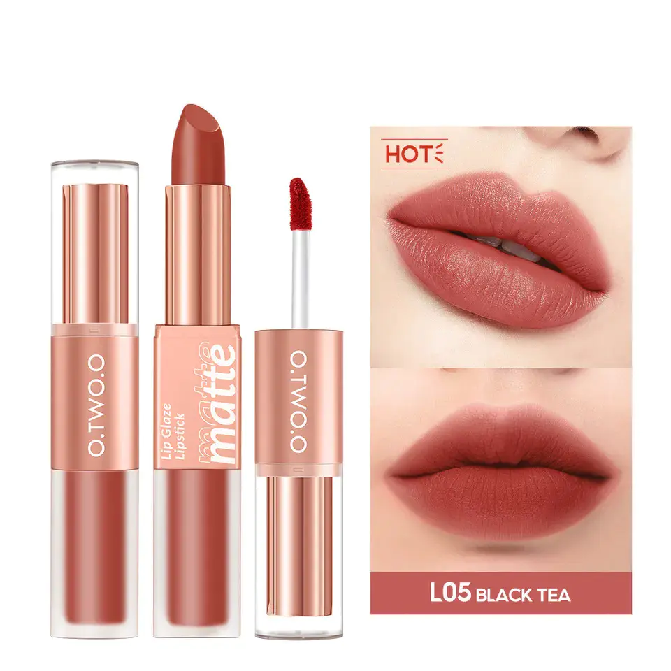 Cosmetic Makeup Waterproof 2 In 1 lipstick Lip Gloss