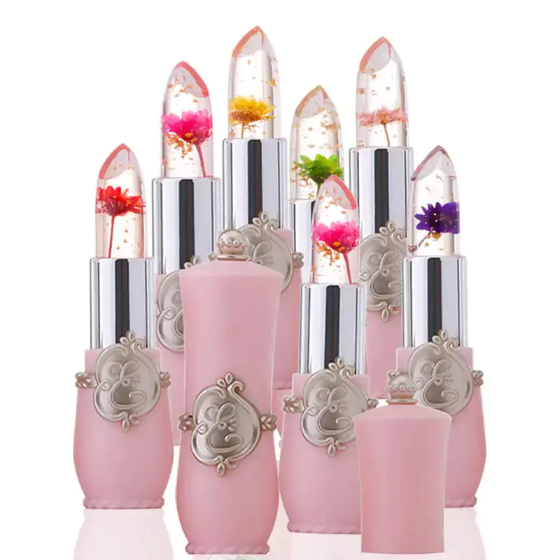 Color change jelly lipstick whith flower