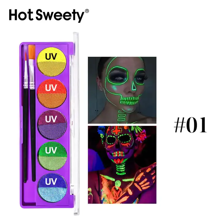 Water Activated UV Face Paint Palette