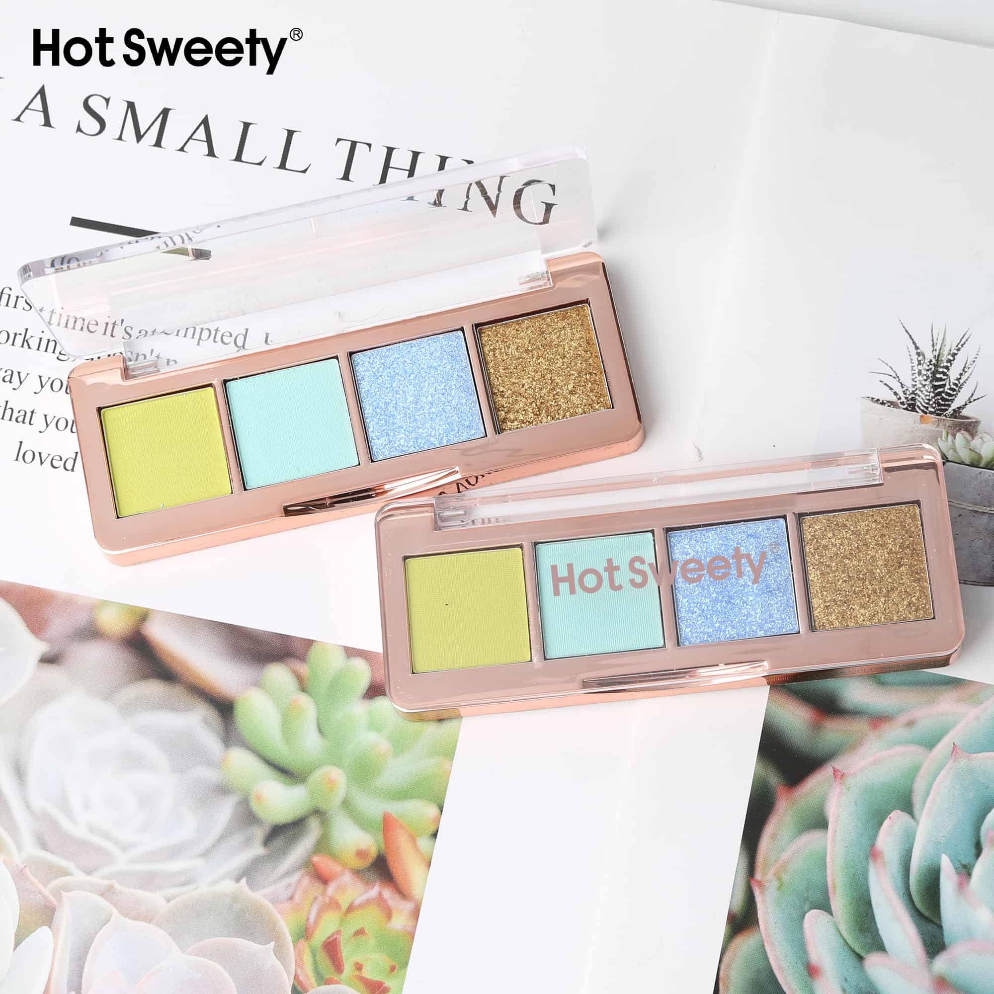 Green Glitter Eyeshadow Palette Highly Pigmented