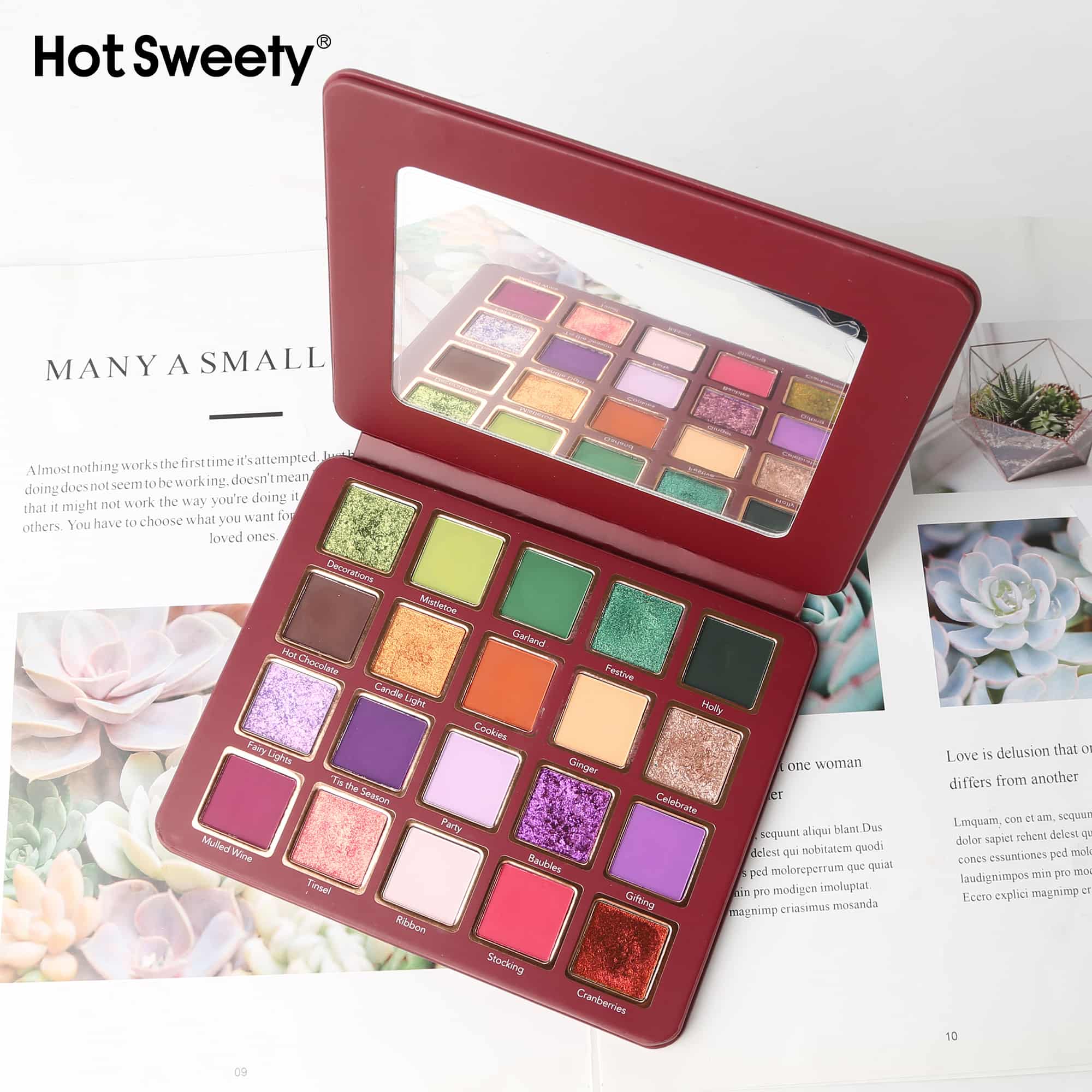 Eyeshadow Palette 9 Colors Red Eyeshadow Gemstone Shadow Palettes