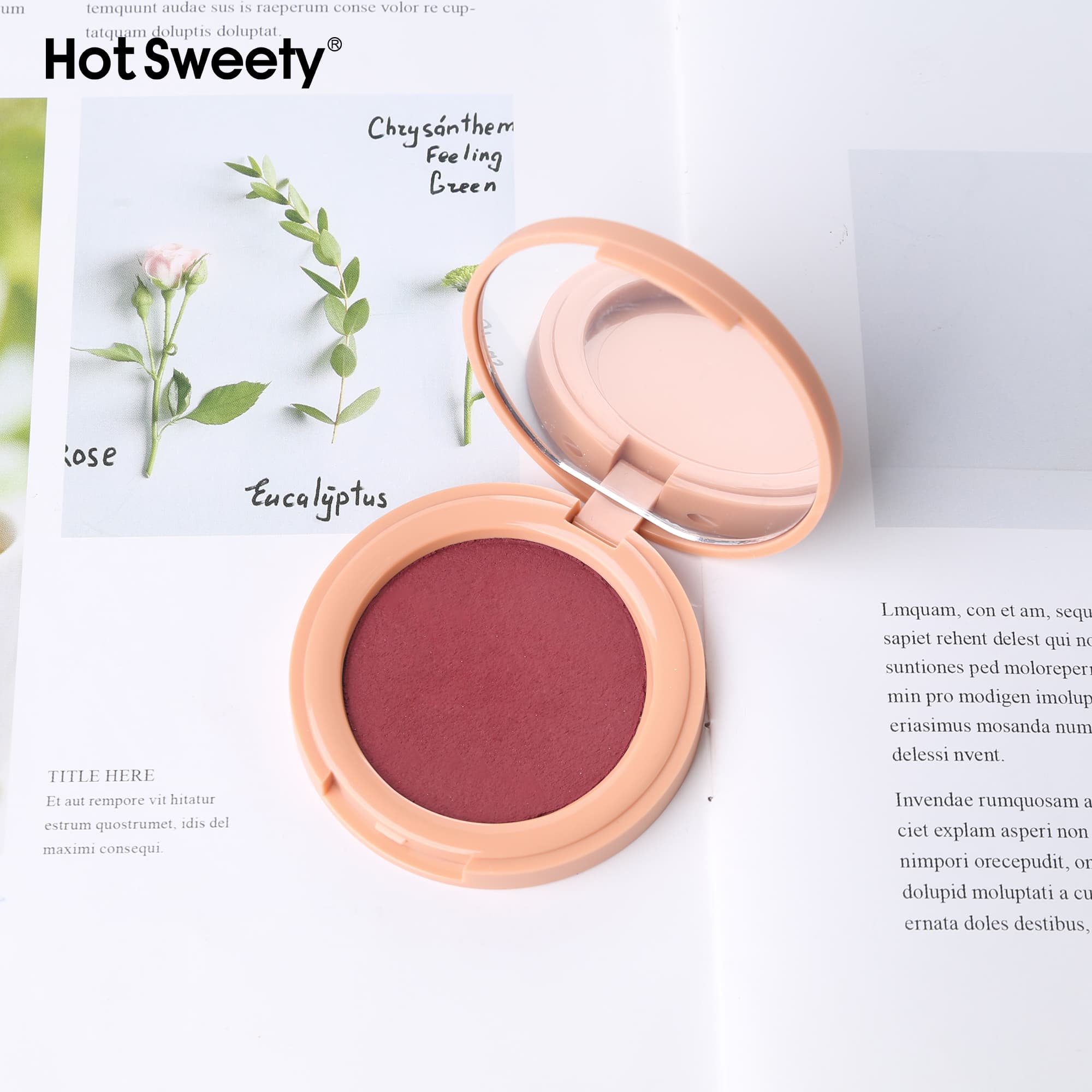 Rose Blush, Powder Blush for Cheeks, Cruelty Free Makeup - Shape, Contour & Highlight Face for a Natural Matte Finish