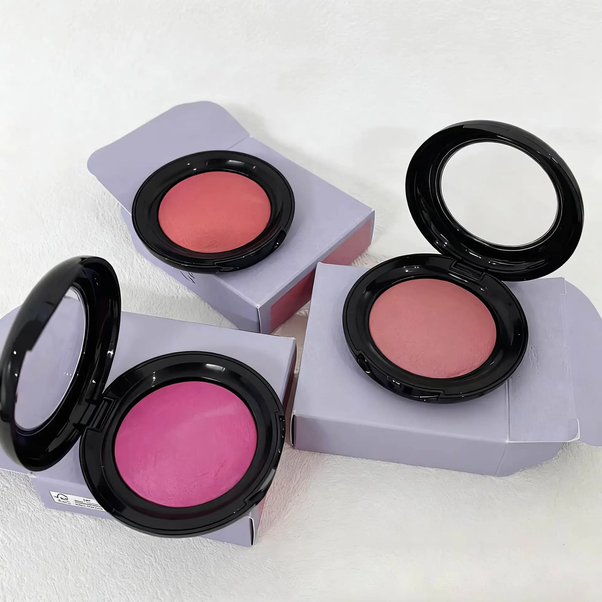 Baked Blush-n-Brighten Marbleized Blush for Cheeks - Pink Buttercream - Natural Finish - Buildable Color