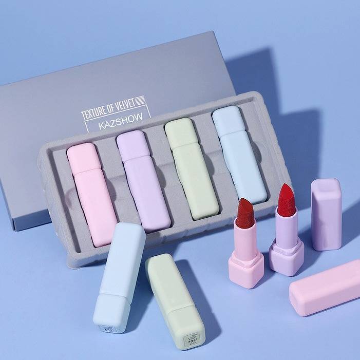 Macaron colorful velvet lipstick gift box set